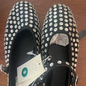 Target Black Flats with Rhinestones
